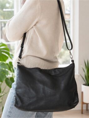 DANIER Leather Slouch Crossbody Bag